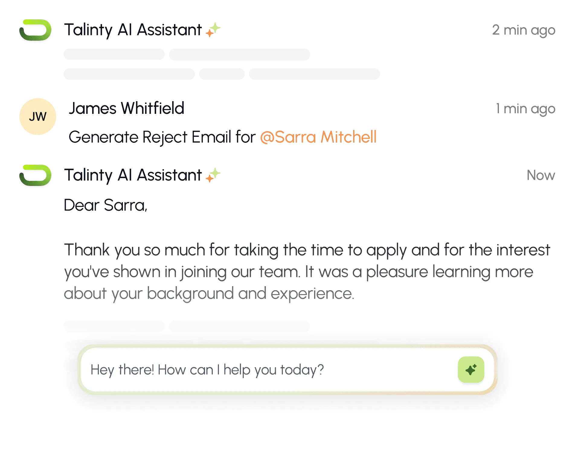 In-context AI assistant panel